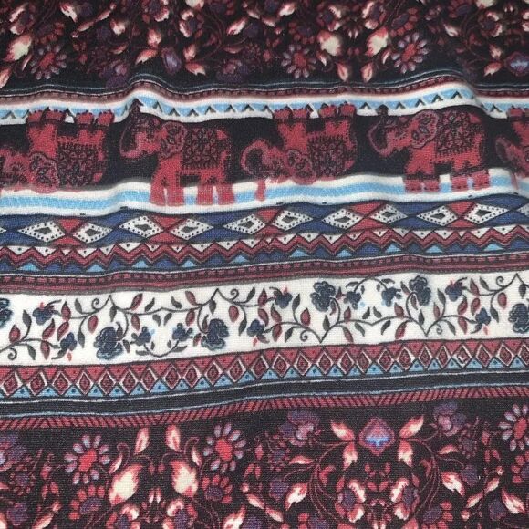 Joe B Boho Wide Leg Casual Pants Elephant Floral Print - Picture 3 of 3